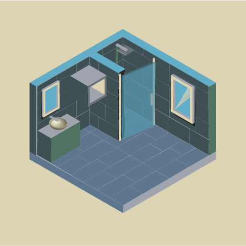 isometric bathroom